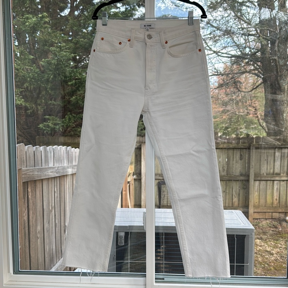 NWT | Re/Done | High Rise Stove Pipe Denim | White | Size 28 - Picture 5 of 9